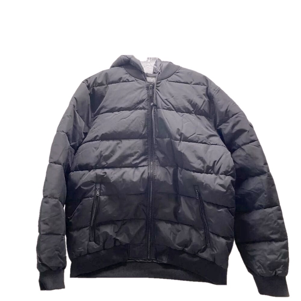 NEW MICHAEL KORS Mens Clarkson Packable Quilted Hooded Jacket Size XL Black